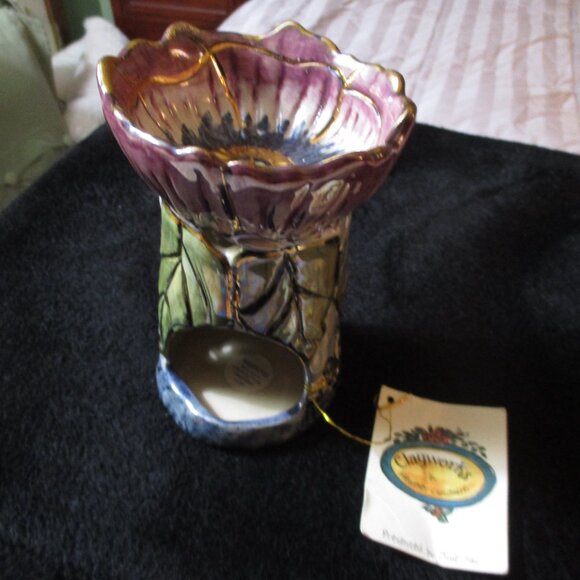 2000 Blue Sky Corp Heather Goldminc Flower with Bees Votive Tea Light Wax Melter - Picture 4 of 4